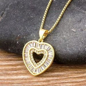 New 18k gold heart necklace